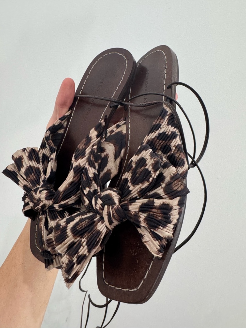 Loeffler Randall Peony Sandals in Leopard Print - Picture 8 of 10